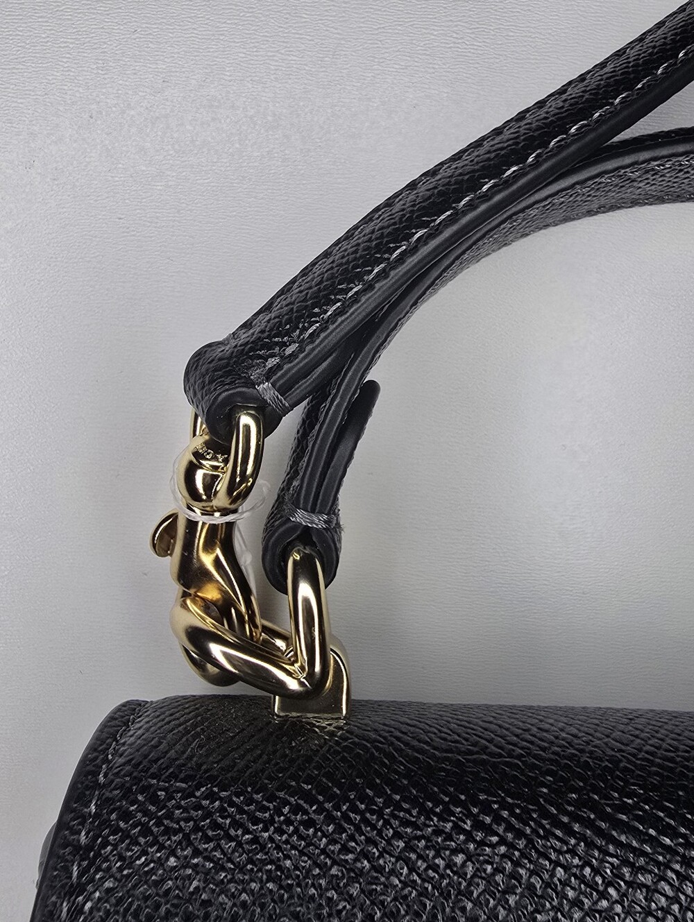 Coach Lysa Top Handle Bag Black Leather Crossbody CX575 - Picture 6 of 12